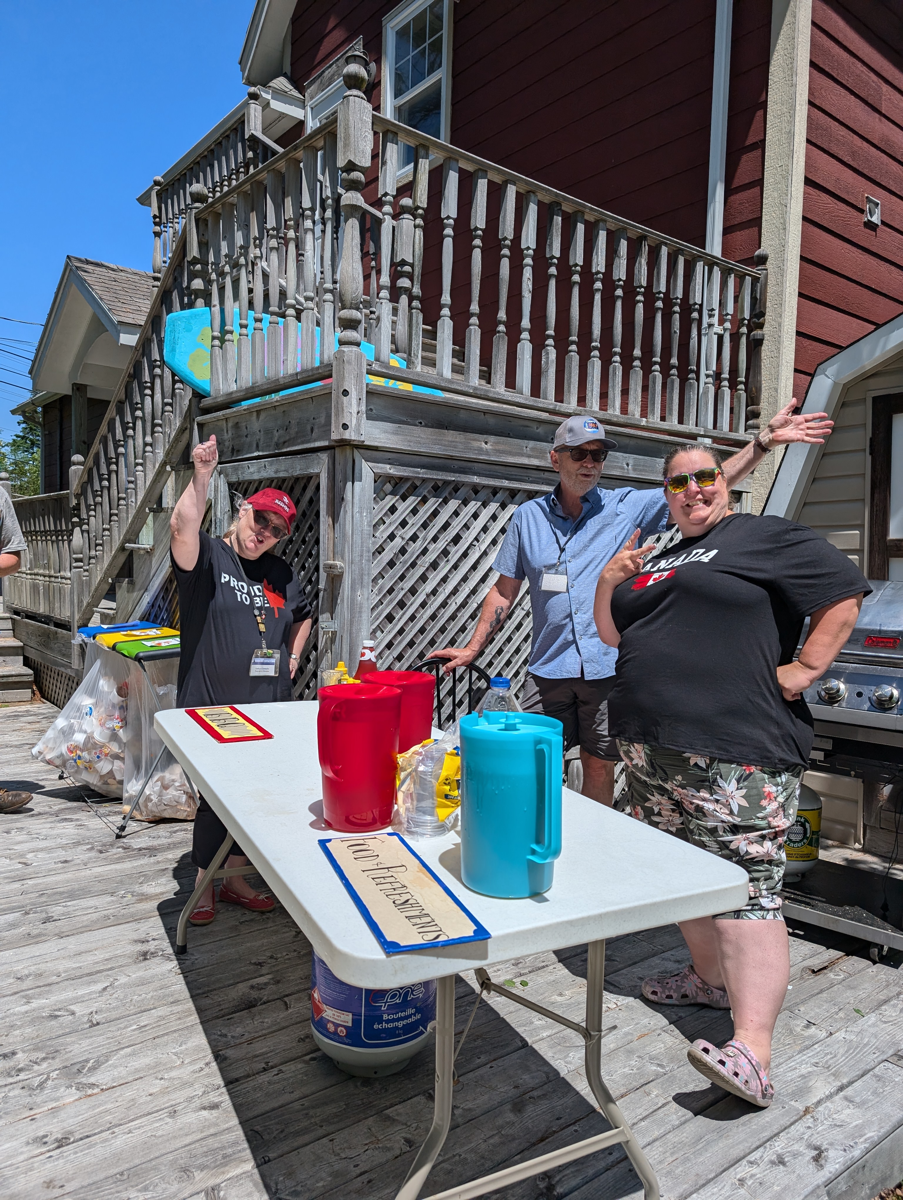 Hot dog stand... At Canada Day